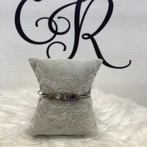 Boutique Artist Raw Stone Cuff Bracelet